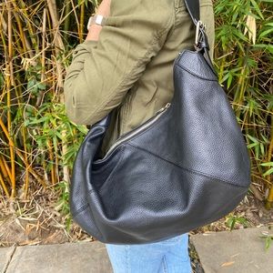 Genuine Furla Black Pebble Leather Bag EUC